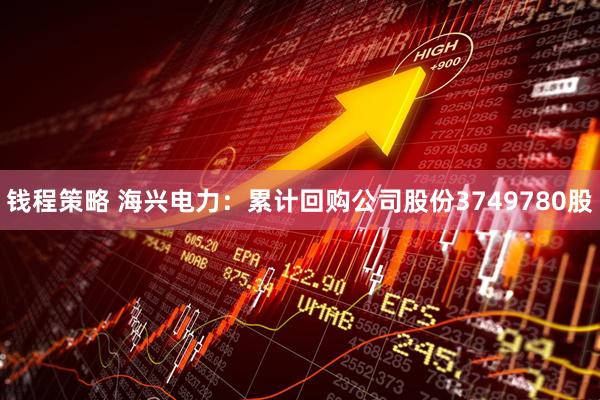 钱程策略 海兴电力：累计回购公司股份3749780股