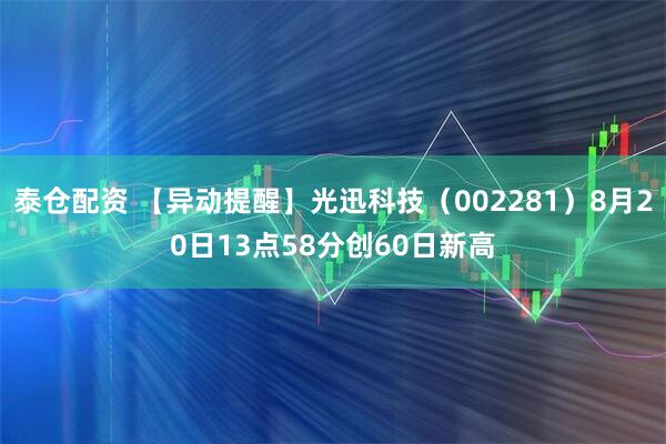 泰仓配资 【异动提醒】光迅科技（002281）8月20日13点58分创60日新高